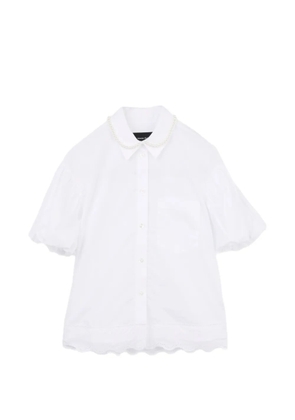 Simone Rocha puff-sleeve broderie-anglaise shirt - White