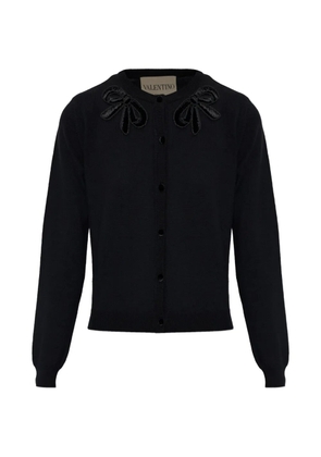 Valentino Garavani bow-embellished cardigan - Black