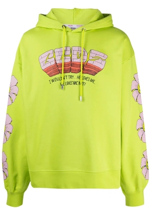 GCDS logo-print drawstring hoodie - Green