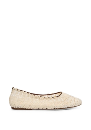 Magda Butrym crochet-knit round-toe ballet flats - Neutrals