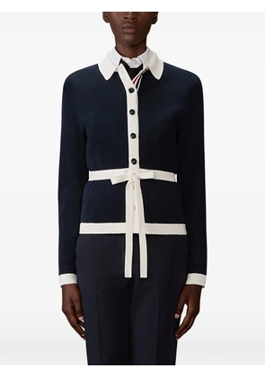 Thom Browne bow-detail cardigan - Blue