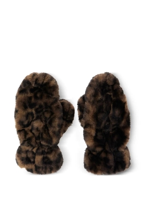 Apparis leopard-motif gloves - Brown