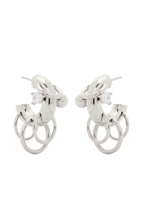Panconesi Pierced embellished hoop earrings - Silver