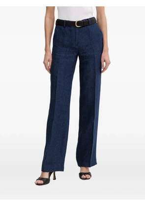 LUISA SPAGNOLI Allegria straight-leg pressed-crease trousers - Blue