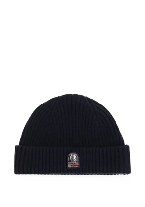 Parajumpers ribbed-knit logo-patch beanie hat - Blue