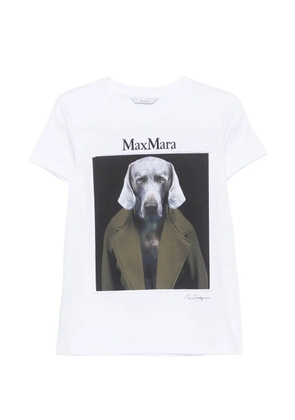 Max Mara Calca print-detail short-sleeve T-shirt - White