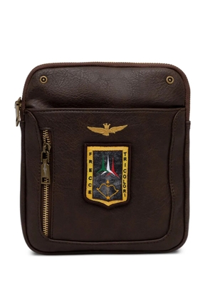 Aeronautica Militare logo-patch zip-fastening belt bag - Brown