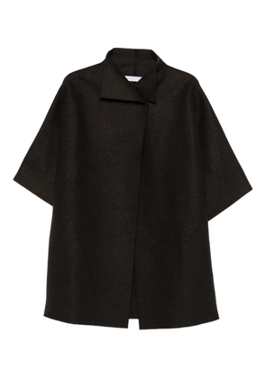 Harris Wharf London short-sleeve collared coat - Brown