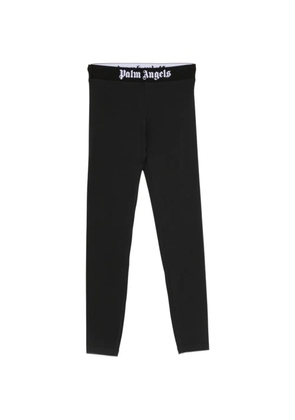 Palm Angels logo-waistband leggings - Black