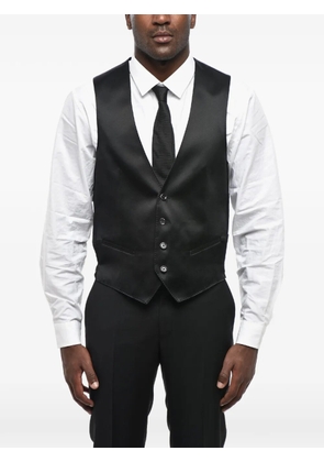 Corneliani satin welt-pocket waistcoat - Black