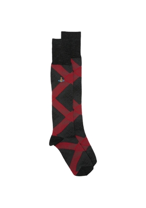 Vivienne Westwood Quadrophenia Orb-embroidered high socks - Black