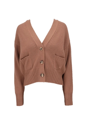 Isaia button-up patch-pocket cardigan - Brown