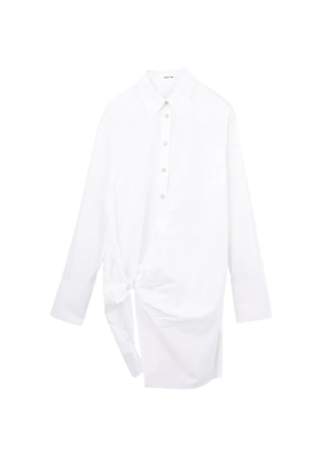 Helmut Lang knotted shirt dress - White