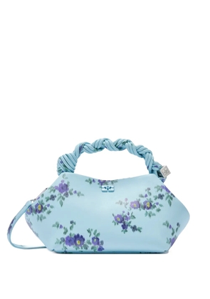 GANNI floral-print tote bag - Blue