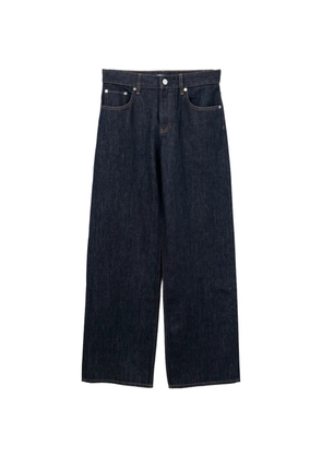 Helmut Lang seam-detail logo-patch jeans - Blue