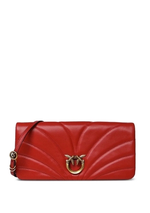 PINKO Love Birds quilted shoulder bag - Red