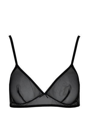 Laura Urbinati bow-detail mesh bra - Black