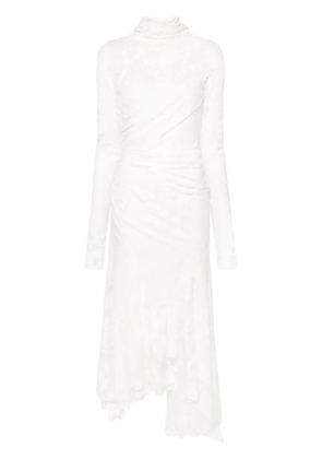 Philosophy Di Lorenzo Serafini floral-appliqué asymmetric maxi dress - White