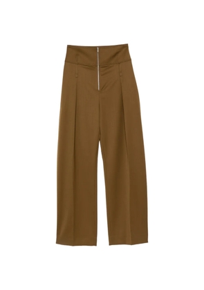 Ferragamo high-waisted wide-leg trousers - Brown