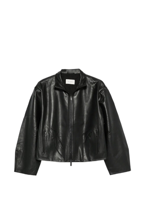 St. Agni Cocoon leather jacket - Black