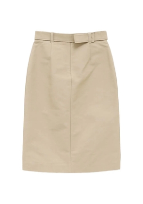 Moncler belted flap-pocket midi skirt - Neutrals