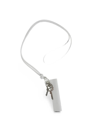 1017 ALYX 9SM logo-debossed leather keychain - White