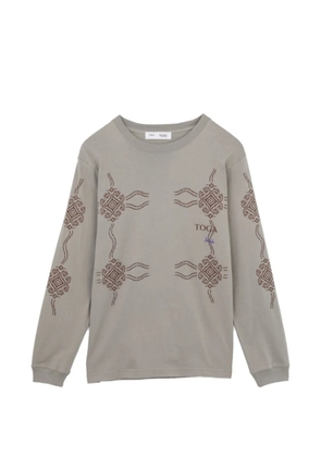 Toga graphic-print long-sleeve T-shirt - Grey