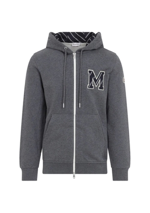 Moncler Monogram cotton zip-up hoodie - Grey