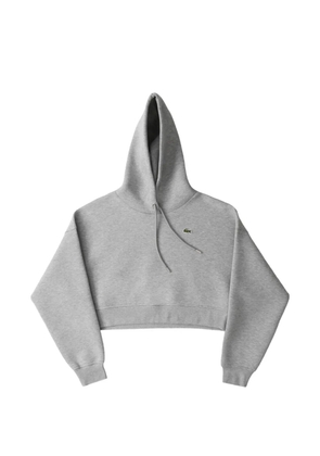 Lacoste logo-patch hoodie - Grey