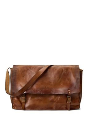 Ralph Lauren RRL Hugo buckle leather messenger bag - Brown