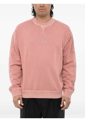 Woolrich logo-embroidered brushed-cotton sweater - Pink