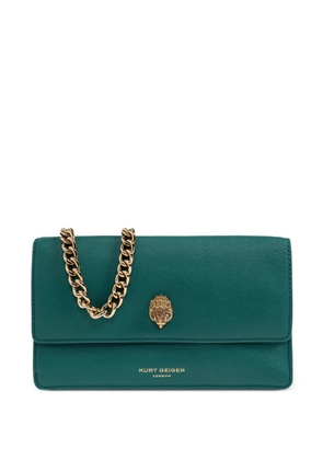 Kurt Geiger London Sloane leather clutch bag - Green