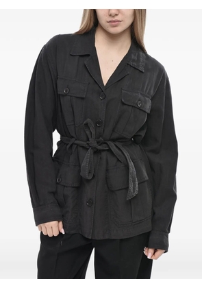 ASPESI belted four-pocket blouse - Black