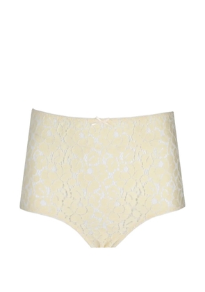 Laura Urbinati lace-panel bow-detail culottes - Neutrals