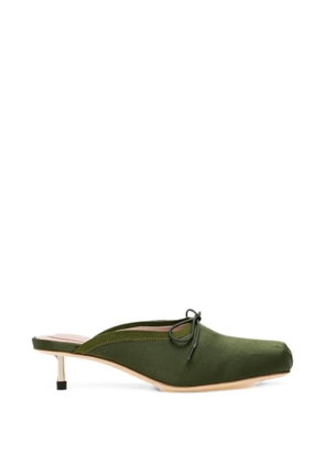 Simone Rocha bow-detail square-toe pumps - Green