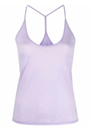 Forte Forte scoop-neck spaghetti-strap top - Purple