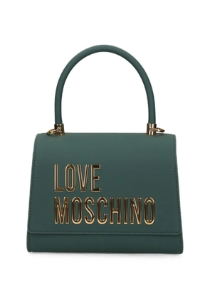 Love Moschino logo-plaque tote bag - Green