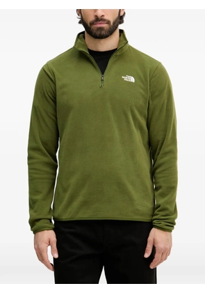 The North Face logo-embroidered half-zip sweater - Green