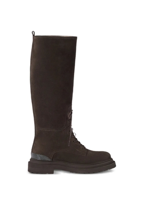 Brunello Cucinelli suede boots with precious detail - Brown
