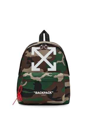 Off-White Arrows camouflage-print backpack - Brown