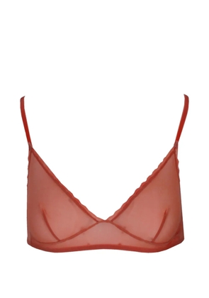 Laura Urbinati tulle-panelled triangle bra - Orange
