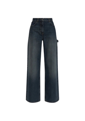 Courrèges retro blue denim baggy pants