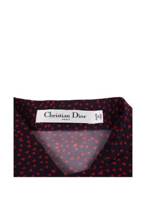 Christian Dior Pre-Owned Bee embroidered heart-print blouse - Purple