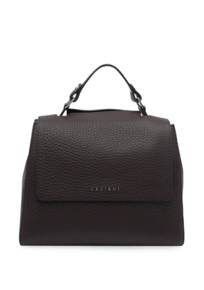 Orciani Sveva pebbled leather clutch bag - Black