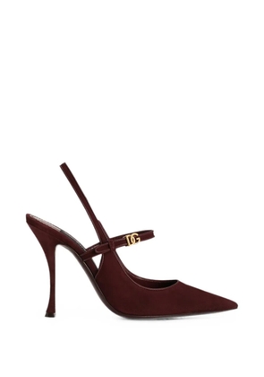 Dolce & Gabbana suede slingback pumps - Red