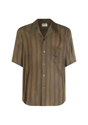 Saint Laurent striped short-sleeve shirt - Green
