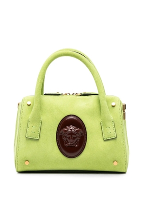 Versace small Medusa Head suede tote bag - Green