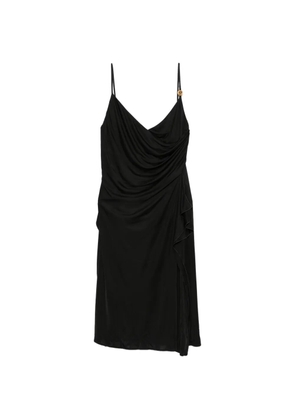 Versace draped ruffled midi dress - Black