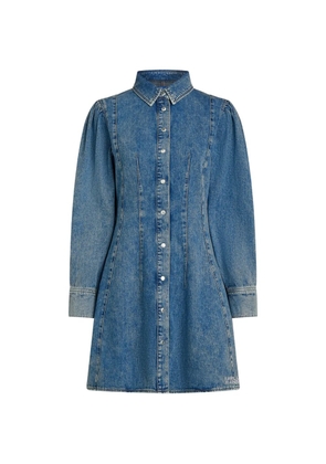 Karl Lagerfeld Jeans puff-sleeve denim mini dress - Blue