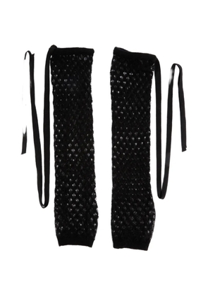Ann Demeulemeester Tella ajoure-knit leg warmers - Black